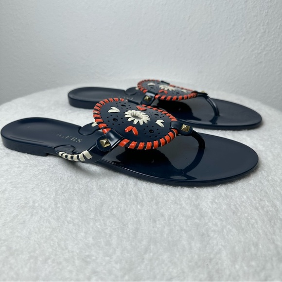 Jack Rogers Georgica Jelly Flip-Flop Thong Sandals - Picture 4 of 11